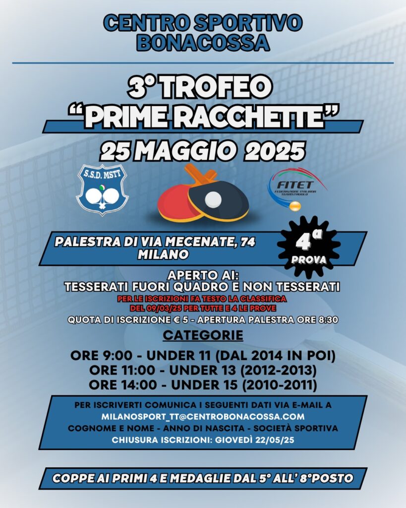 MILANO-25-MAGGIO-2025-819x1024 3° TROFEO PRIME RACCHETTE - IV PROVA * CENTRO SPORTIVO BONACOSSA - MILANO